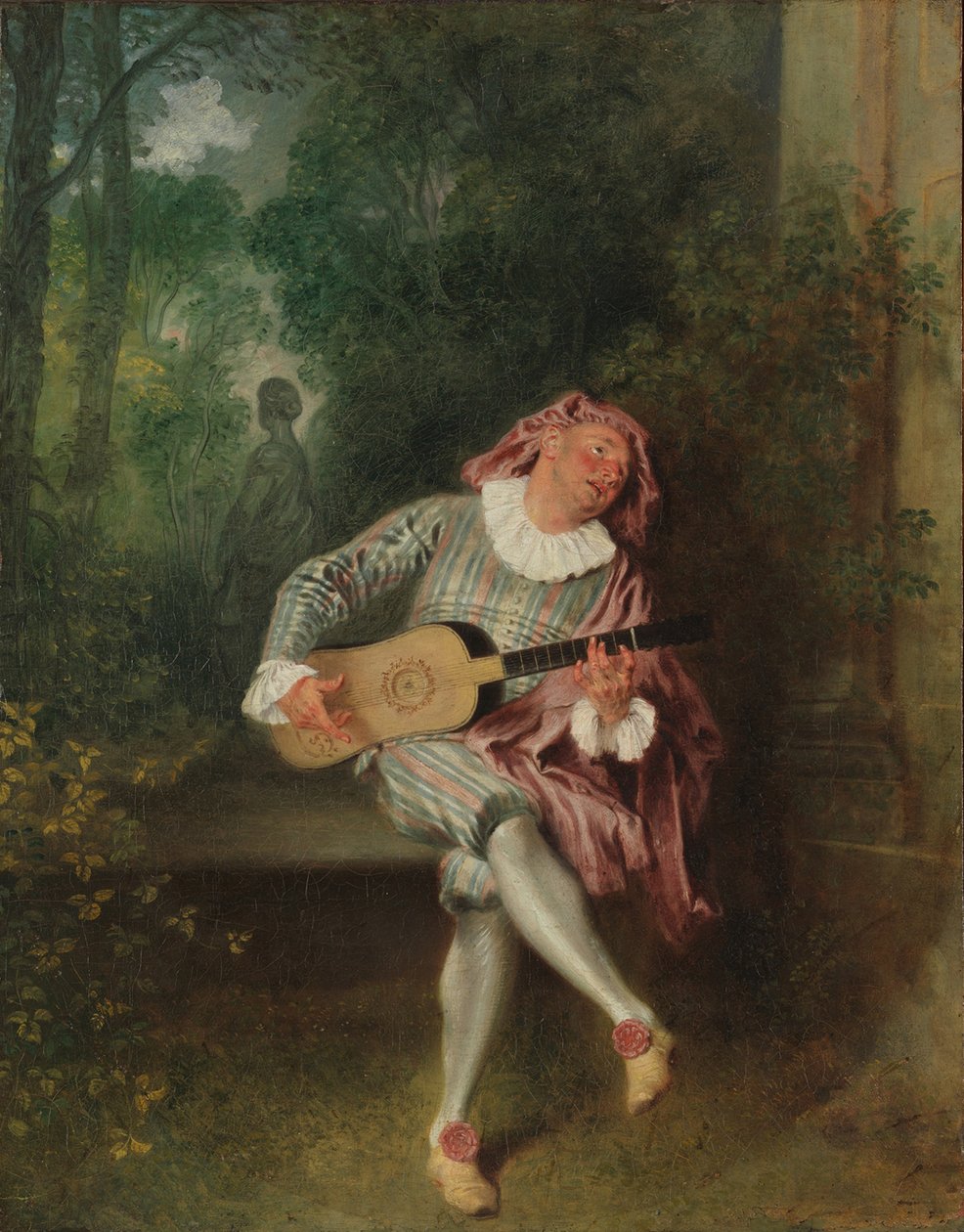 メズタン、c.1718-20（キャンバスに油彩） 作： ジャン・アントワーヌ・ヴァトー