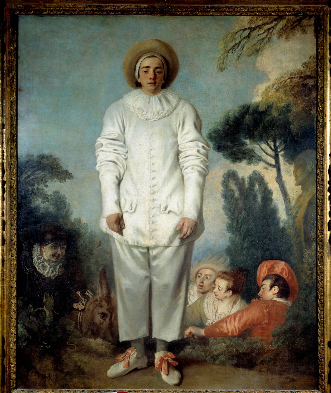 かつてジルと呼ばれていたピエロ。(コメディア・デラルテのペドロリーノ)。ジャン・アントワーヌ・ワトー（1684-1721）の絵 作： ジャン・アントワーヌ・ヴァトー