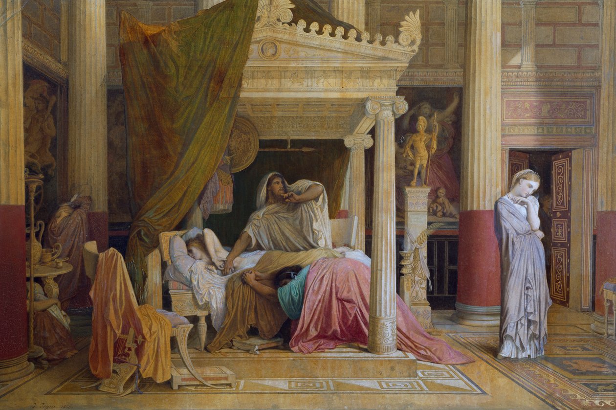 Jean Auguste Dominique Ingres (1780-1867) による Stratonice または Antiochus の病気 作： ジャン・オーギュスト・ドミニク・アングル