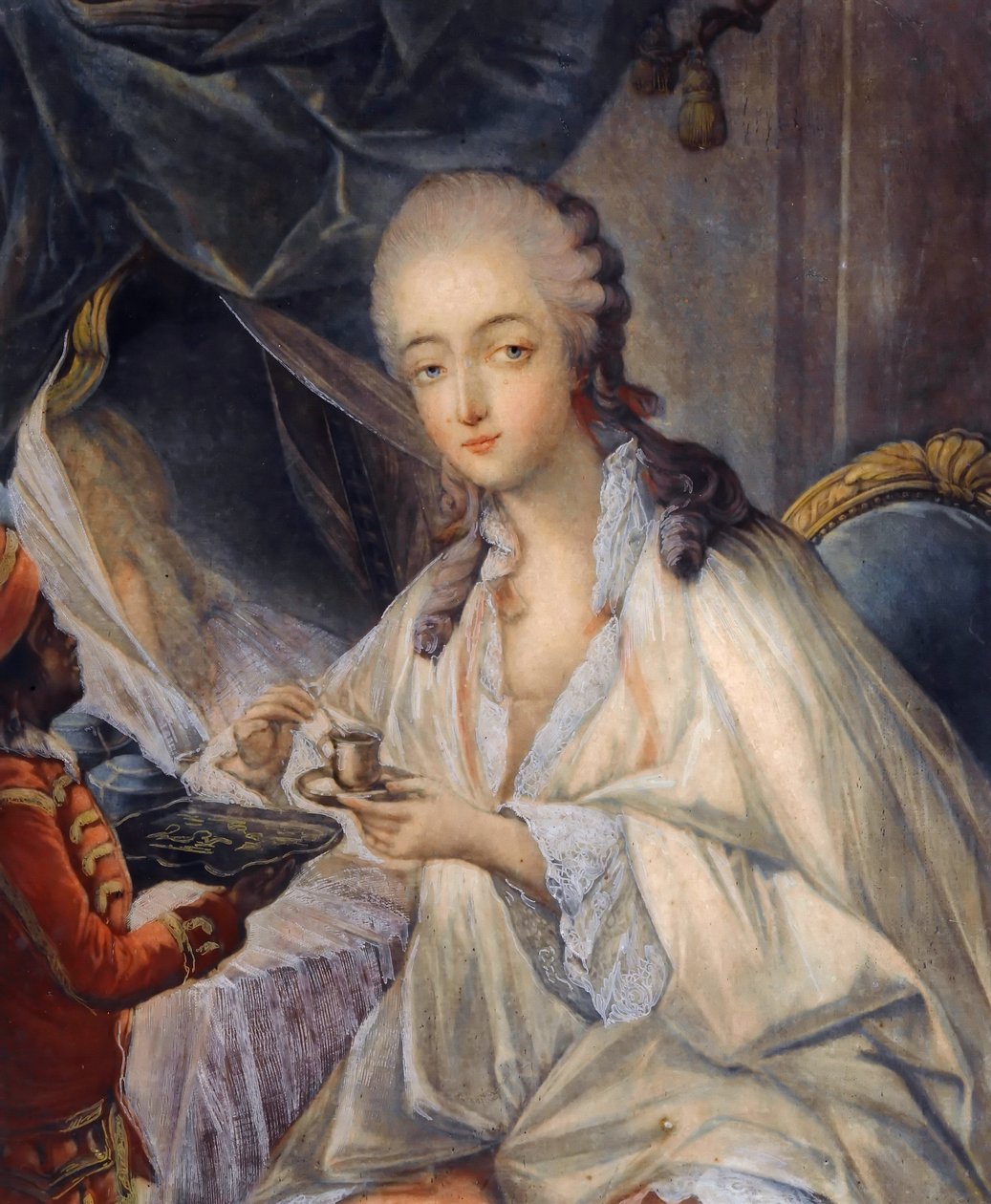 JeanneBécu、コンテスDu Barry 1743-1793、コーヒー1杯 作： ジャン・バプティスト・アンドレ・ゴーティエ・ダゴティ