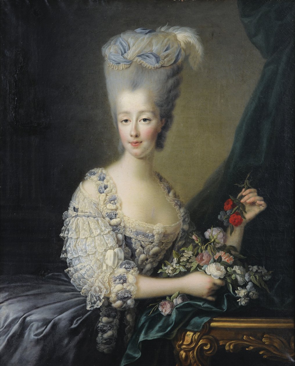 サヴォイのマリアテレジア王女、1756-1805年、アルトワ伯爵夫人 作： ジャン・バプティスト・アンドレ・ゴーティエ・ダゴティ