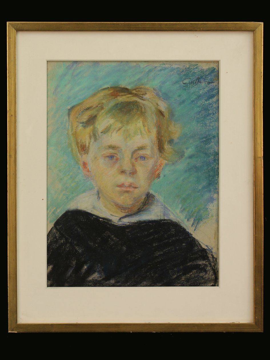 アーティストの息子、1910年頃（紙にチョークで書く） 作： ジャン・バプティスト・アルマン・ギヨーミン