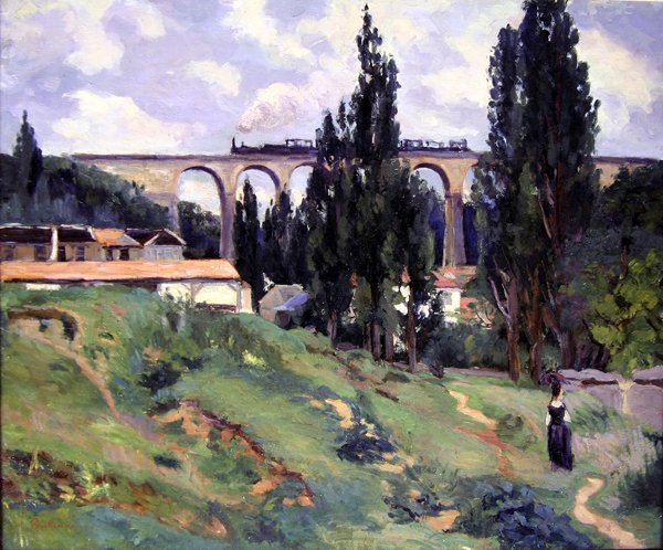 ムードン（Hauts-de-Seine）のヴァル・フルーリーの高架橋 作： ジャン・バプティスト・アルマン・ギヨーミン