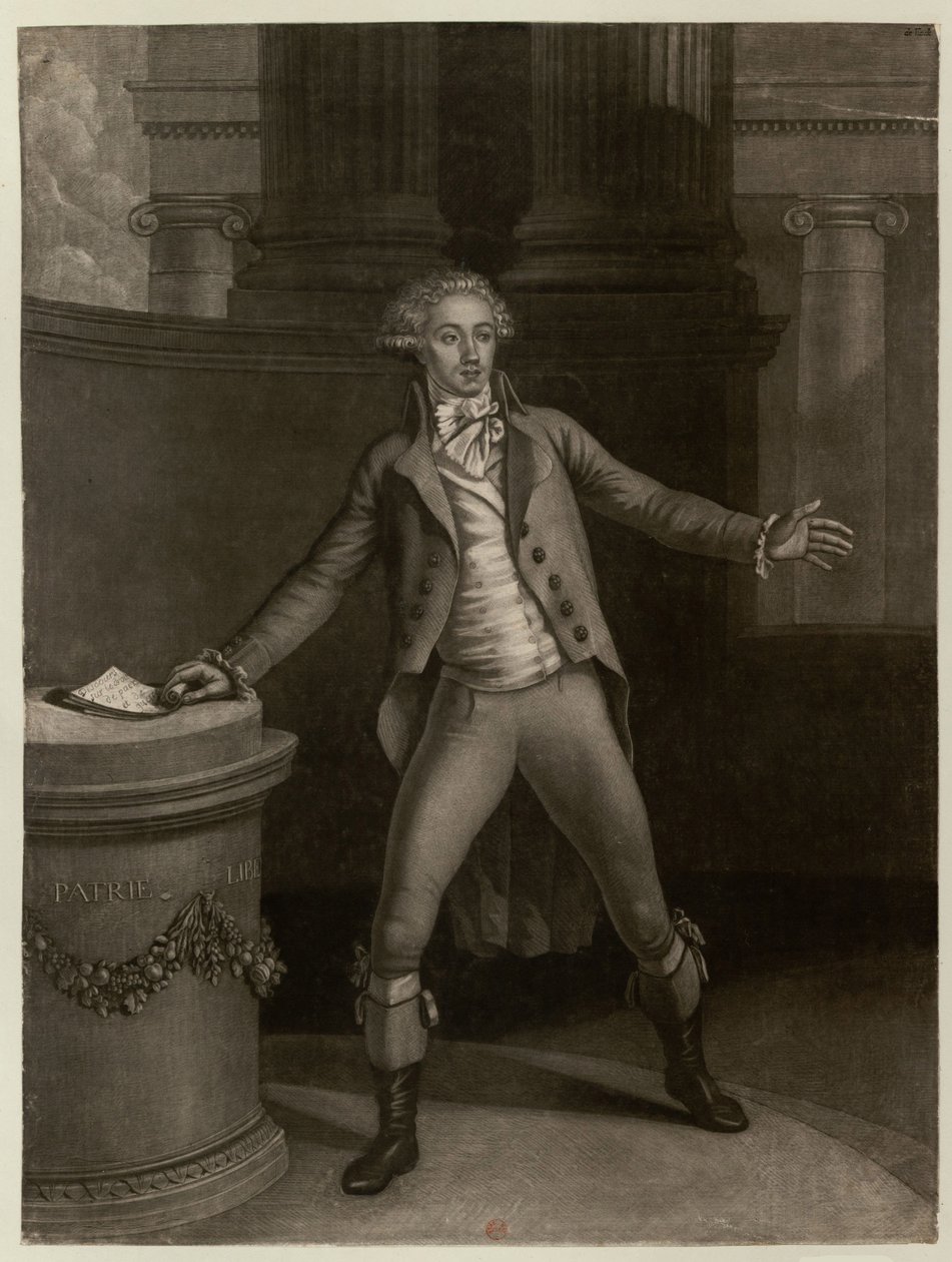 Antoine-Pierre-Joseph-Marie Barnave 1761-1793年。 作： ジャン・バプティスト・オーデベール