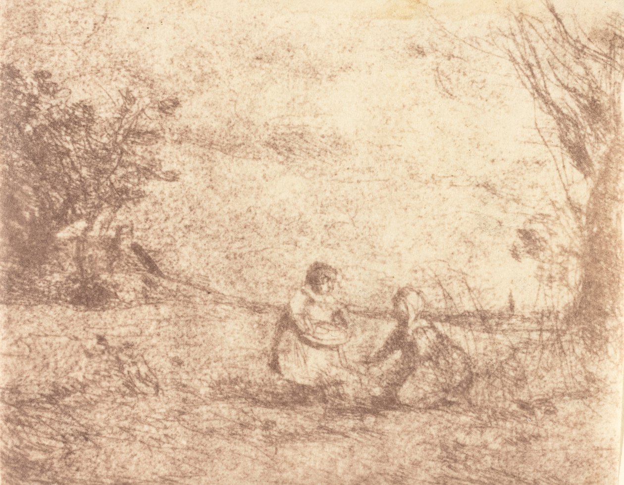 農場の子供たち Les Enfants de la ferme』1853年。 作： ジャン・バプティスト・カミーユ・コロー