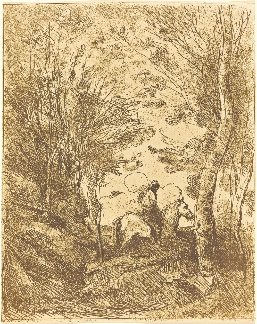 森の騎士、大皿 (Le Grand Cavalier sous bois)