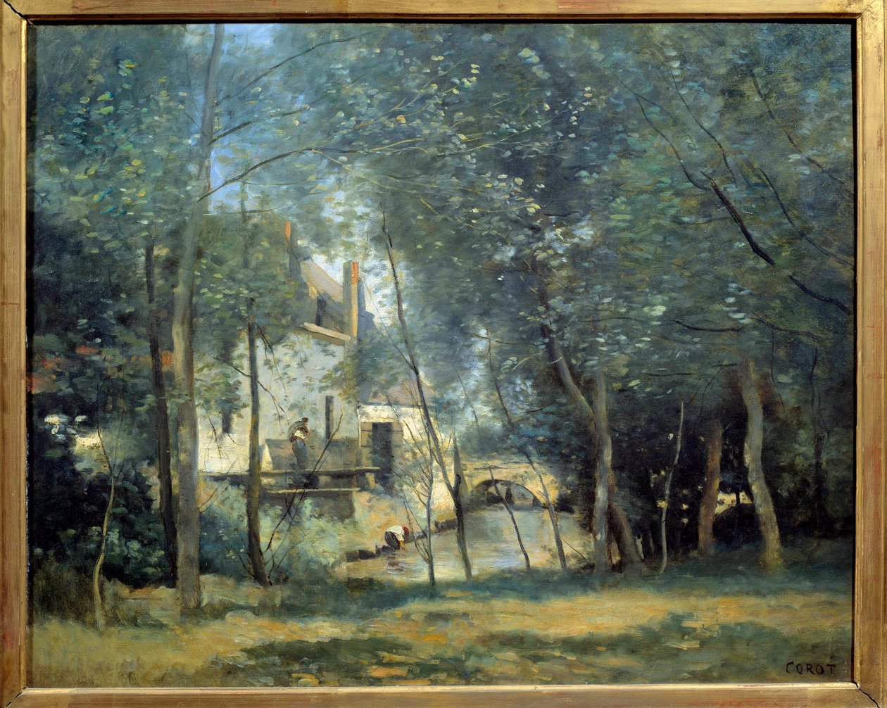 サン＝ニコラ＝レ＝アラスの製粉所 カミーユ・コロー（1796-1875）の絵画 1874年 日 0,65x0,81 m パリ、オルセー美術館 作： ジャン・バプティスト・カミーユ・コロー