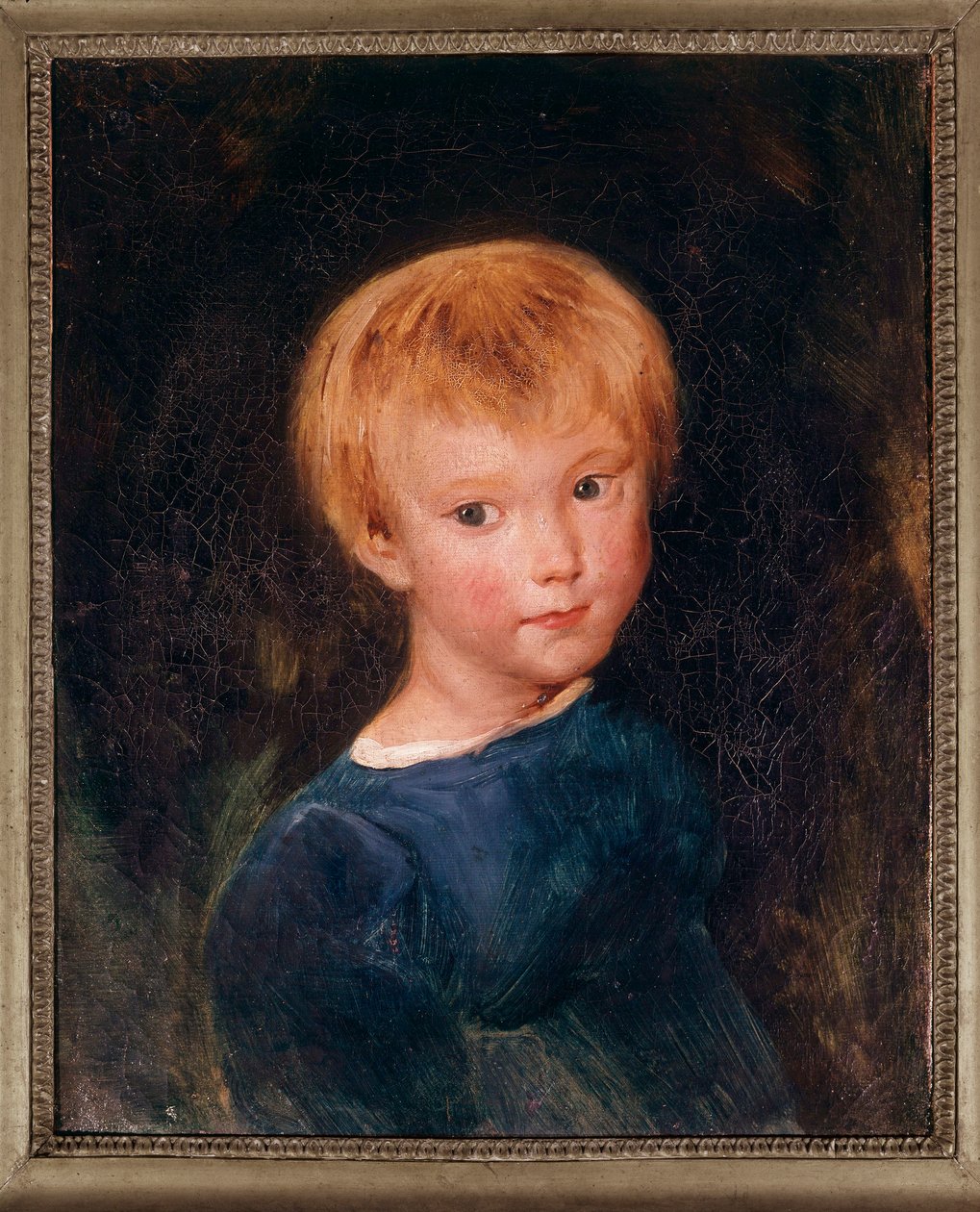 若い男の子の肖像。赤い髪の幼い子供を描いた絵画カミーユ・コロー（1796-1875）の絵画 19世紀 作： ジャン・バプティスト・カミーユ・コロー
