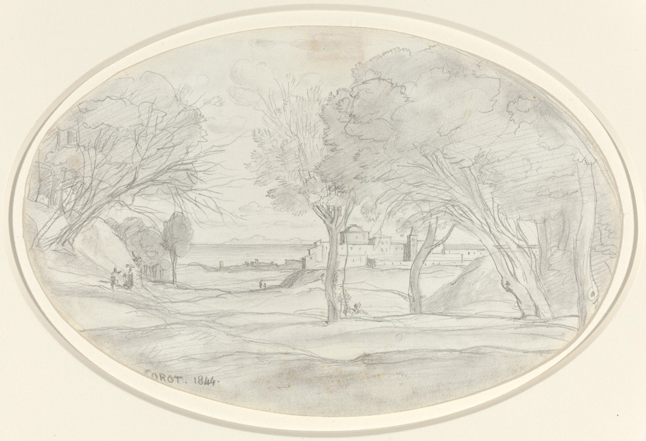 Souvenir of Tuscany, 1844年。 作： ジャン・バプティスト・カミーユ・コロー