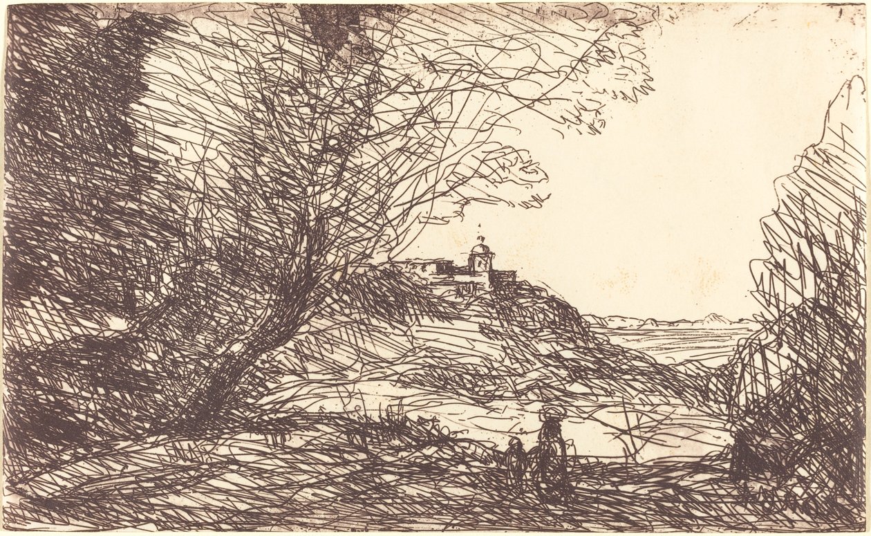 Souvenir of the Environs of Monaco スーベニール・デ・エンビロンズ・ド・モナコ、1860年。 作： ジャン・バプティスト・カミーユ・コロー