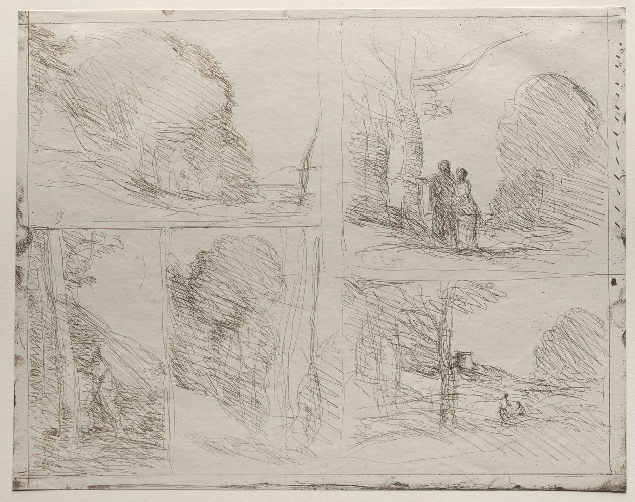 ペリクレスの庭。 画家の小道; 走り書き; 大きな木こり; ヘンリー8世の塔 作： ジャン・バプティスト・カミーユ・コロー