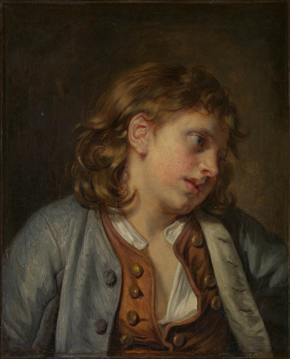 少年の頭、1763年。 作： ジャン・バプティスト・グレーズ