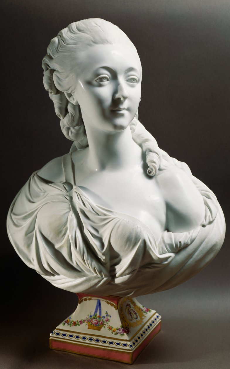 デュ・バリー伯爵夫人マリー＝ジャンヌ・ベキュ（1743-1793）の胸像 作： ジャン・バティスト2世・ルモワーヌ