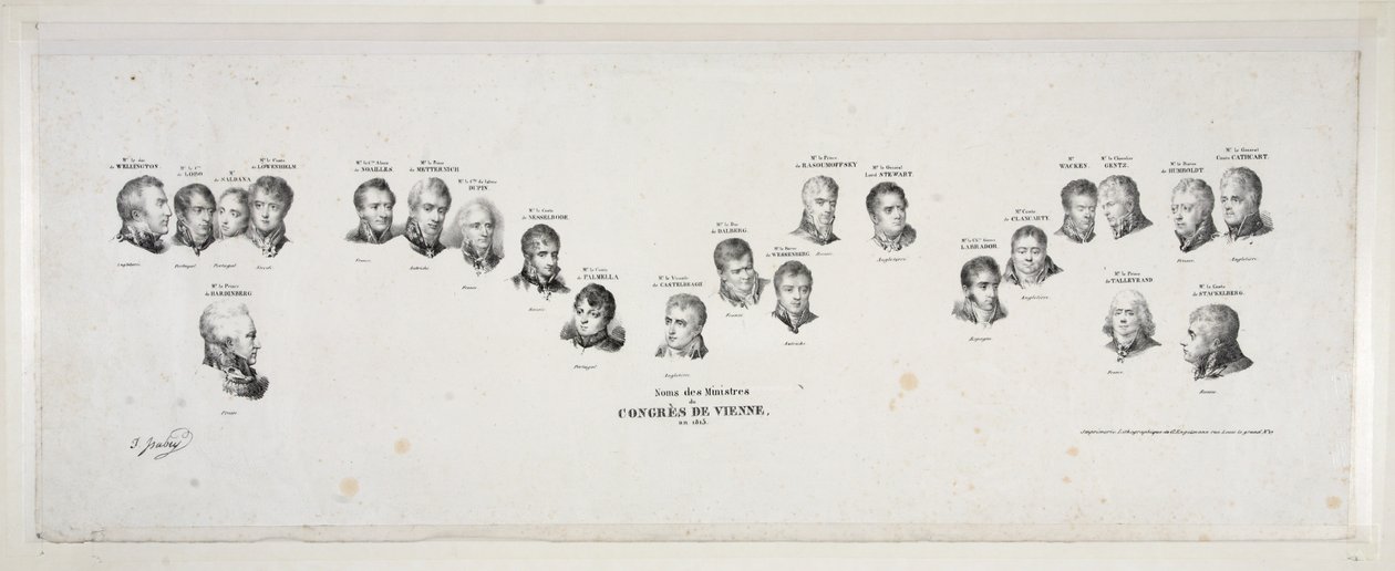 ウィーン議会の閣僚の名前、1815年、パブ。 1815 作： ジャン＝バティスト・イザベイ