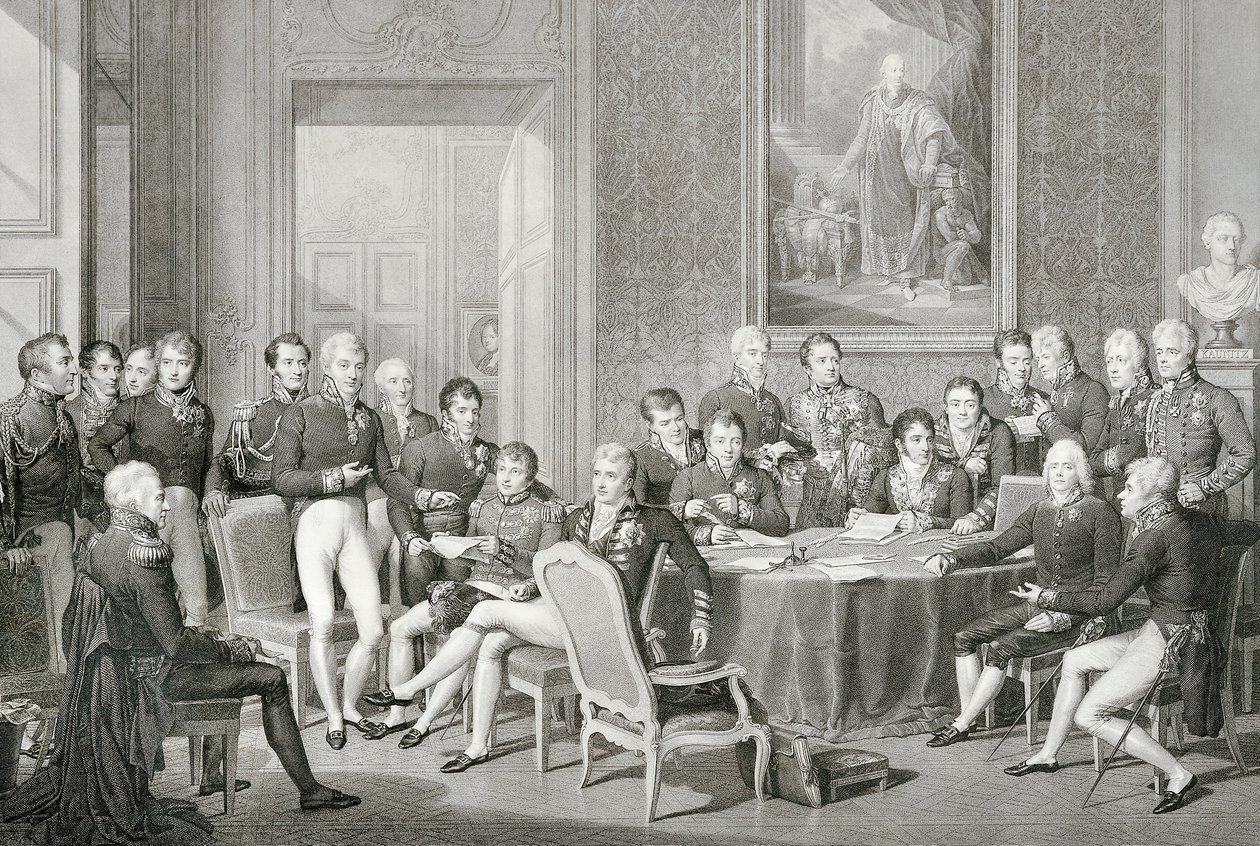1814-1815年のウィーン会議の参加者 作： ジャン＝バティスト・イザベイ