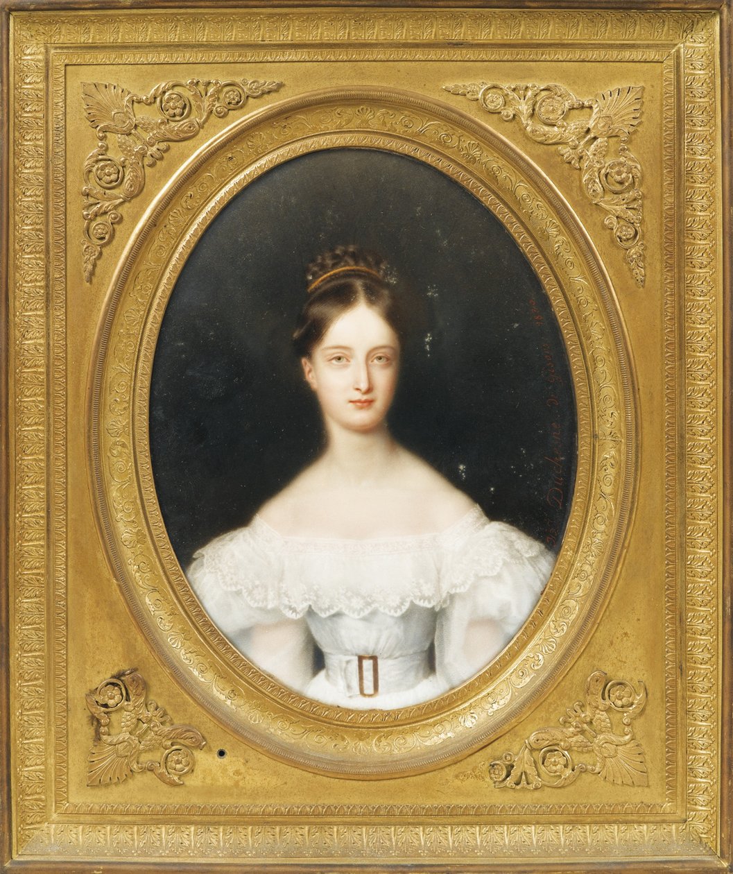 オルレアンのクレメンティン王女1817-1907、サクセコーブルクとゴータの王女、1830年 作： ジャン・バプティスト・ジョセフ・デュシェンヌ