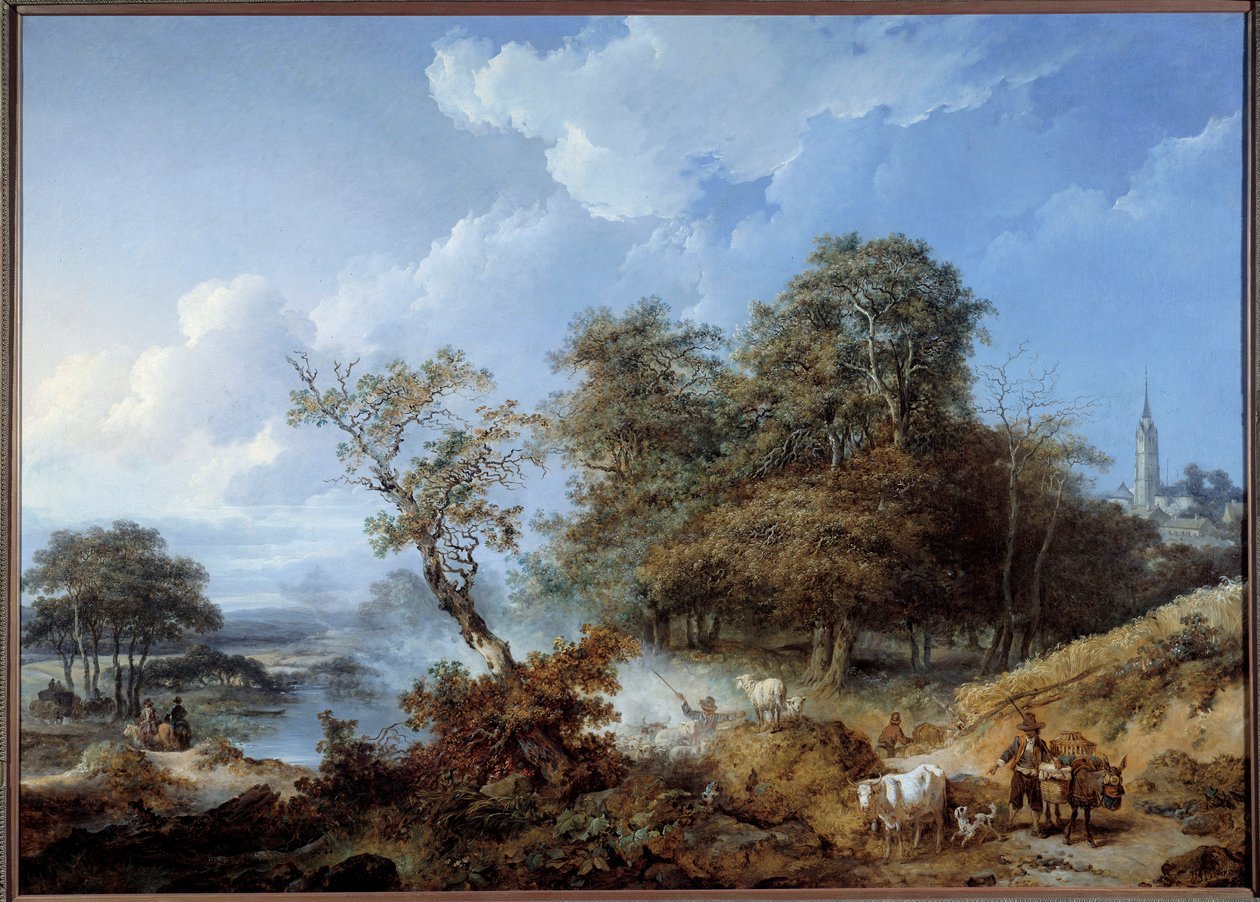 アニメの風景。ジャン・バティスト・ルプランス（1734-1781）の絵画 作： ジャン・バプティスト・ルプリンス