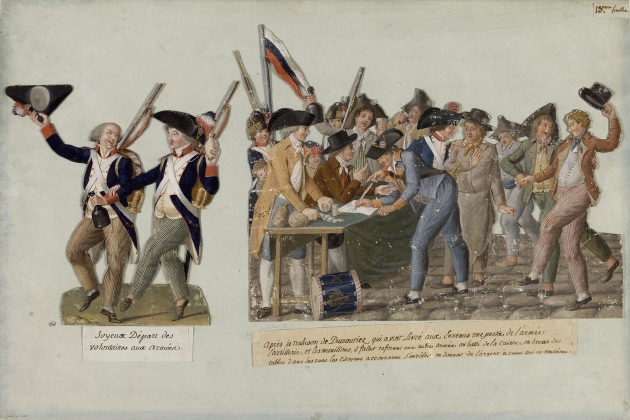 革命軍の志願兵の出発、c。 1793年。 作： ジャン・バティスト・ルスール