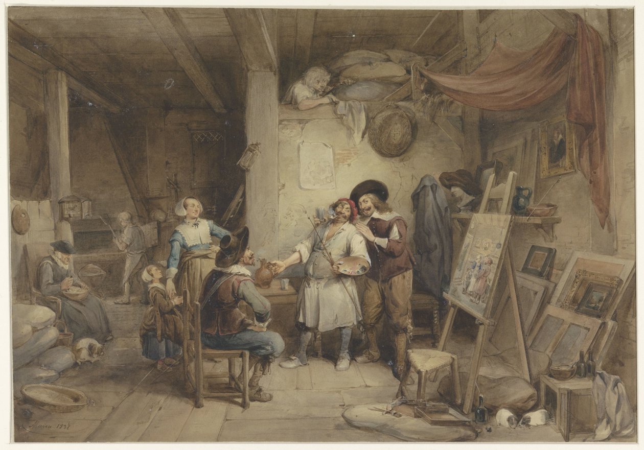 Adriaen Brouwer と生徒の J. van Craesbeek 作： ジャン・バプティスト・マドゥ