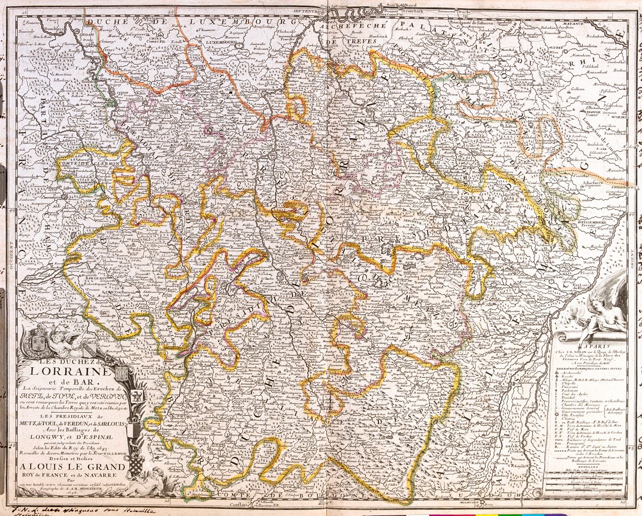 フランス（シャンパーニュ＝アルデンヌ地域圏、ロレーヌ地域圏、アルザス地域圏、フランシュ＝コンテ地域圏）、ドイツ（ラインラント＝プファルツ州、ザールラント州） 作： ジャン・バティスト・ノラン
