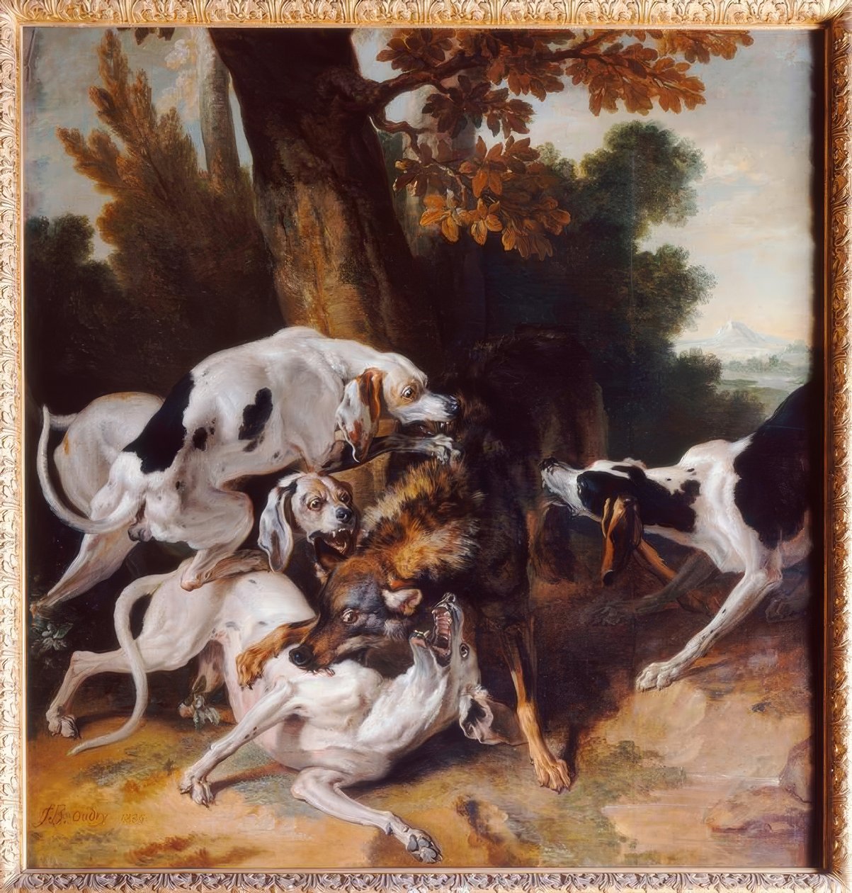 J. – B. Oudry、L&39;hallali du loup（Wolfsjagd） 作： ジャン・バプティスト・オードリー