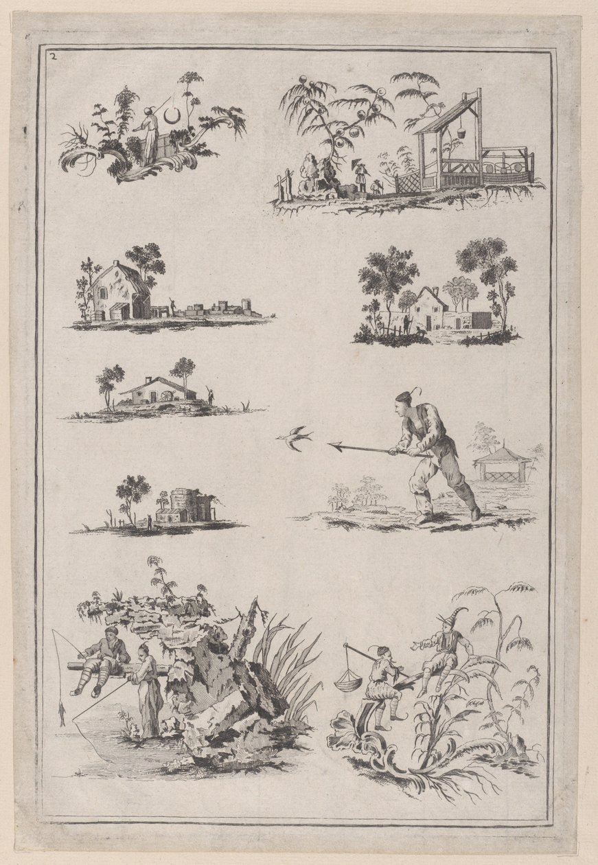 シノワズリの装飾品、カリフォルニア州。 1760-85。 作： ジャン・バプティスト・ピレメント