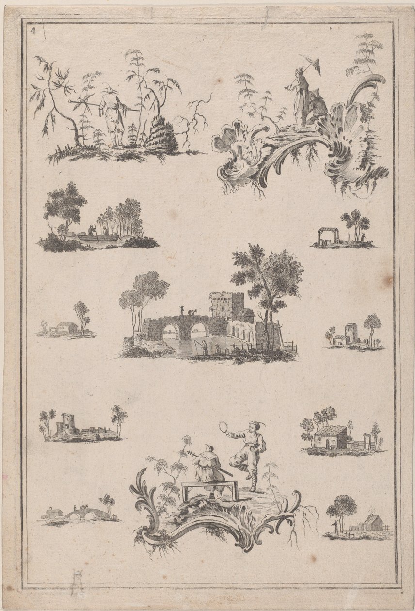 シノワズリの装飾品、カリフォルニア州。 1770年。 作： ジャン・バプティスト・ピレメント