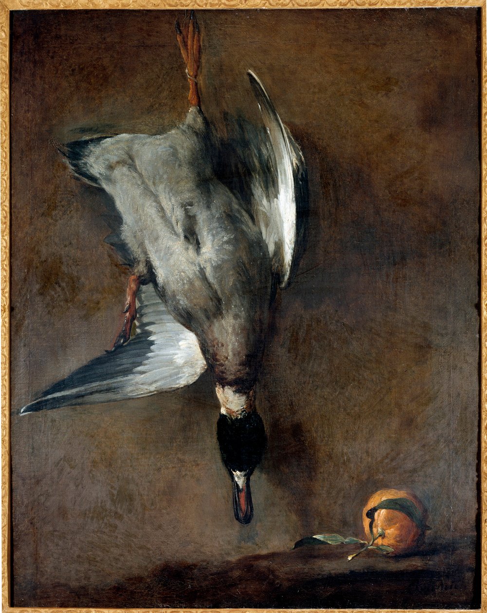 死んだアヒルの絵 ジャン・バティスト・シメオン・シャルダン（1699-1779） 18世紀 ジエン、シャス美術館蔵 作： ジャン・バプティスト・シメオン・シャルダン