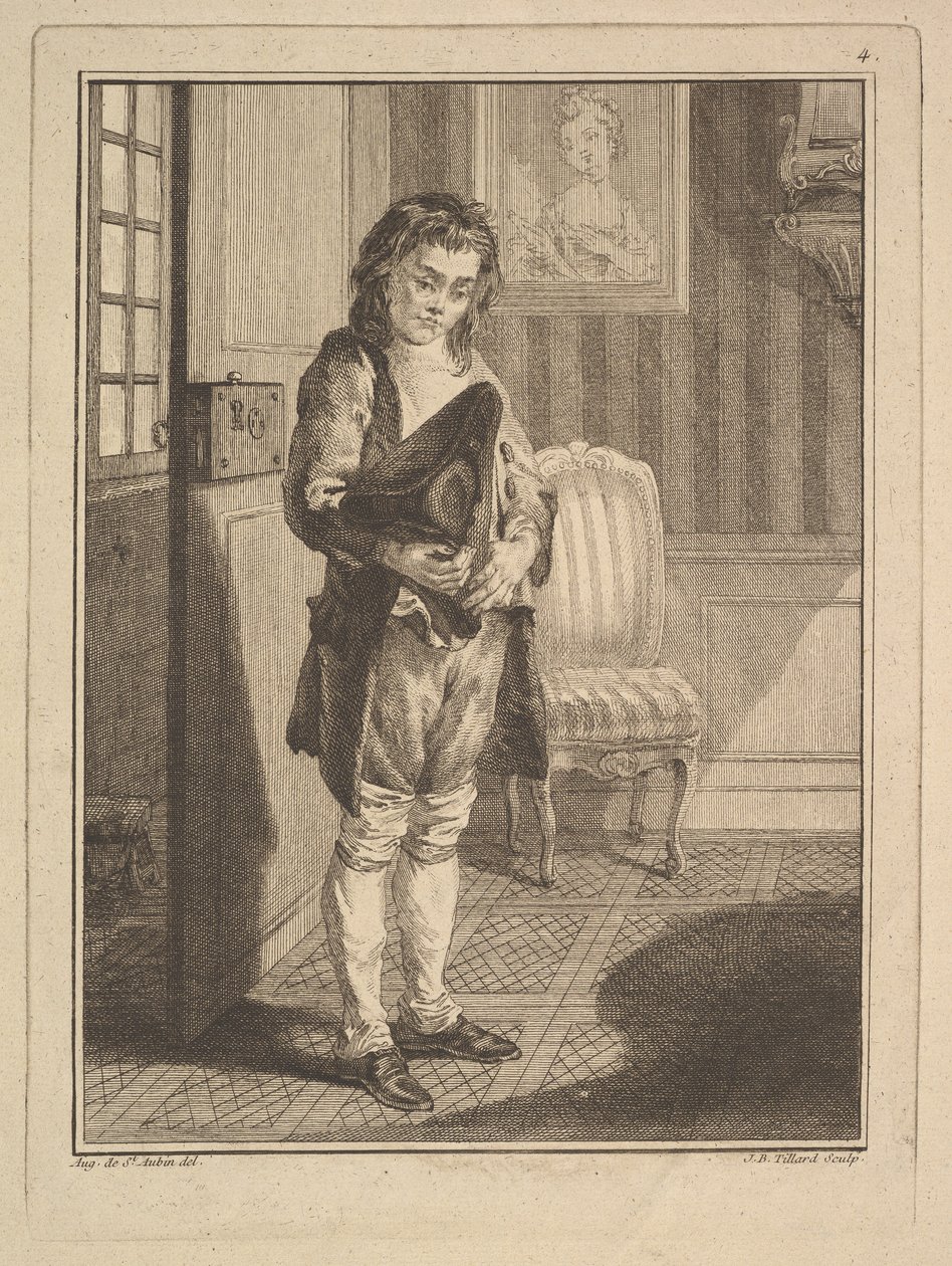シューシャイナー ストリッパー、Mes gens, ou Les Commissionnaires ultramontains au servi..., 1766-70. 作： ジャン・バプティスト・ティラード