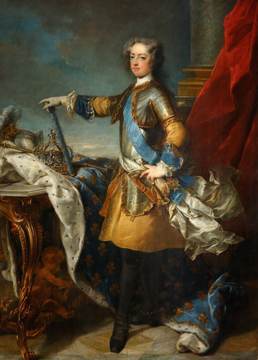 ルイ15世1710-1774年の肖像、ca 1723-1724 作： ジャン・バプティスト・ヴァン・ルー