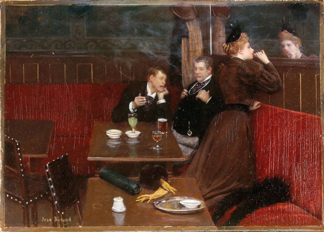 カフェの3人の人物 1890年頃 油彩・カンヴァス 作： ジャン・ベロー