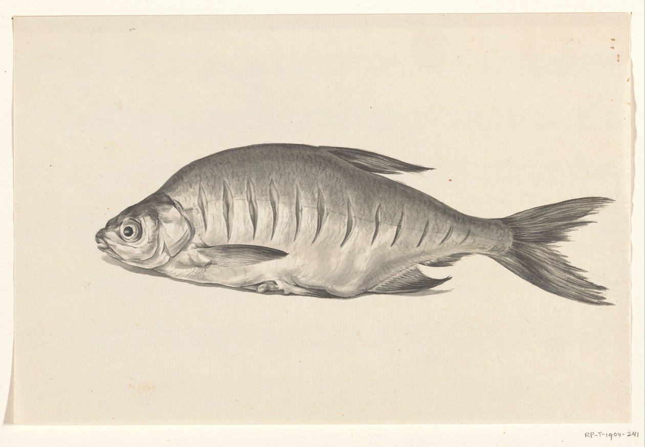 魚、左向き、ノッチあり 作： ジャン・バーナード