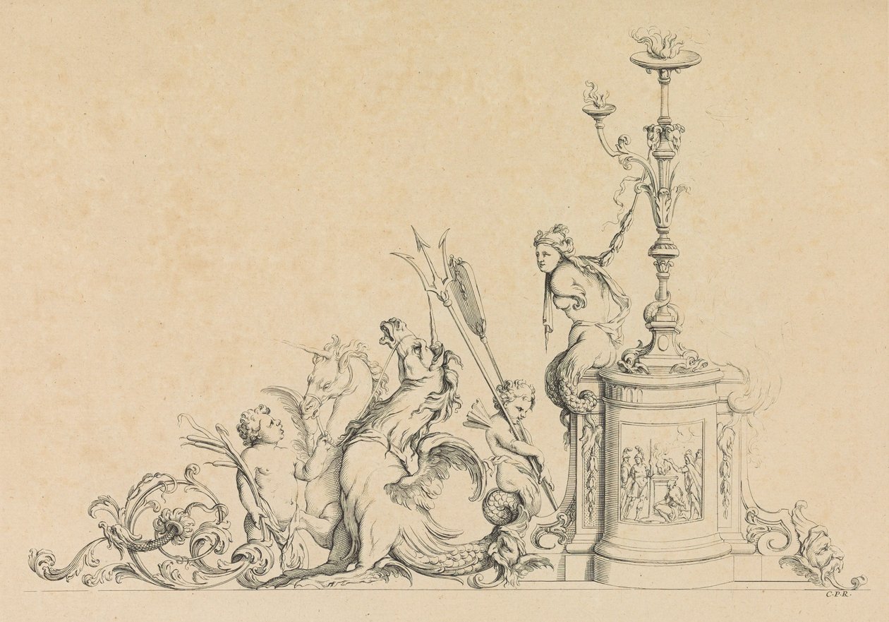 J.B. トロによって発明された多くの用途のためのアラベスク デザイン, 1716., 1716. 作： ジャン・バーナード・トロ