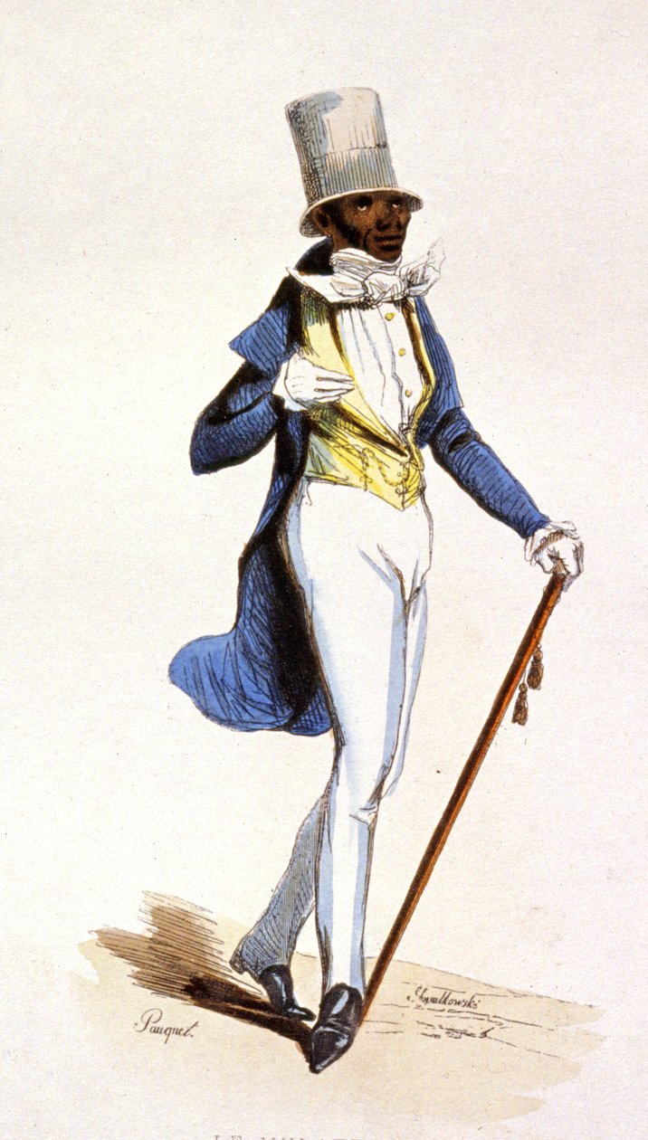 1850年頃、フランス領アンティル諸島のマルチーズ（エングレーヴィング） 作： ジャン・シャルル (1800 79) ポーケ
