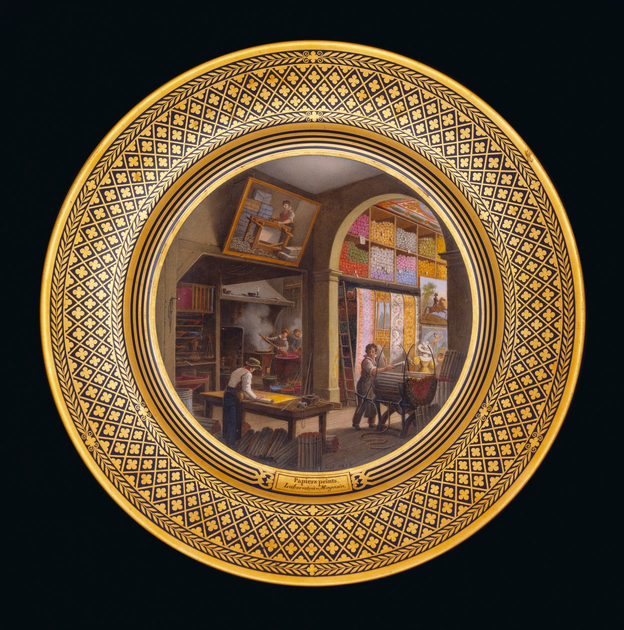 壁の壁画、実験室、店、c.1820-35 作： ジャン・チャールズ・デベリー