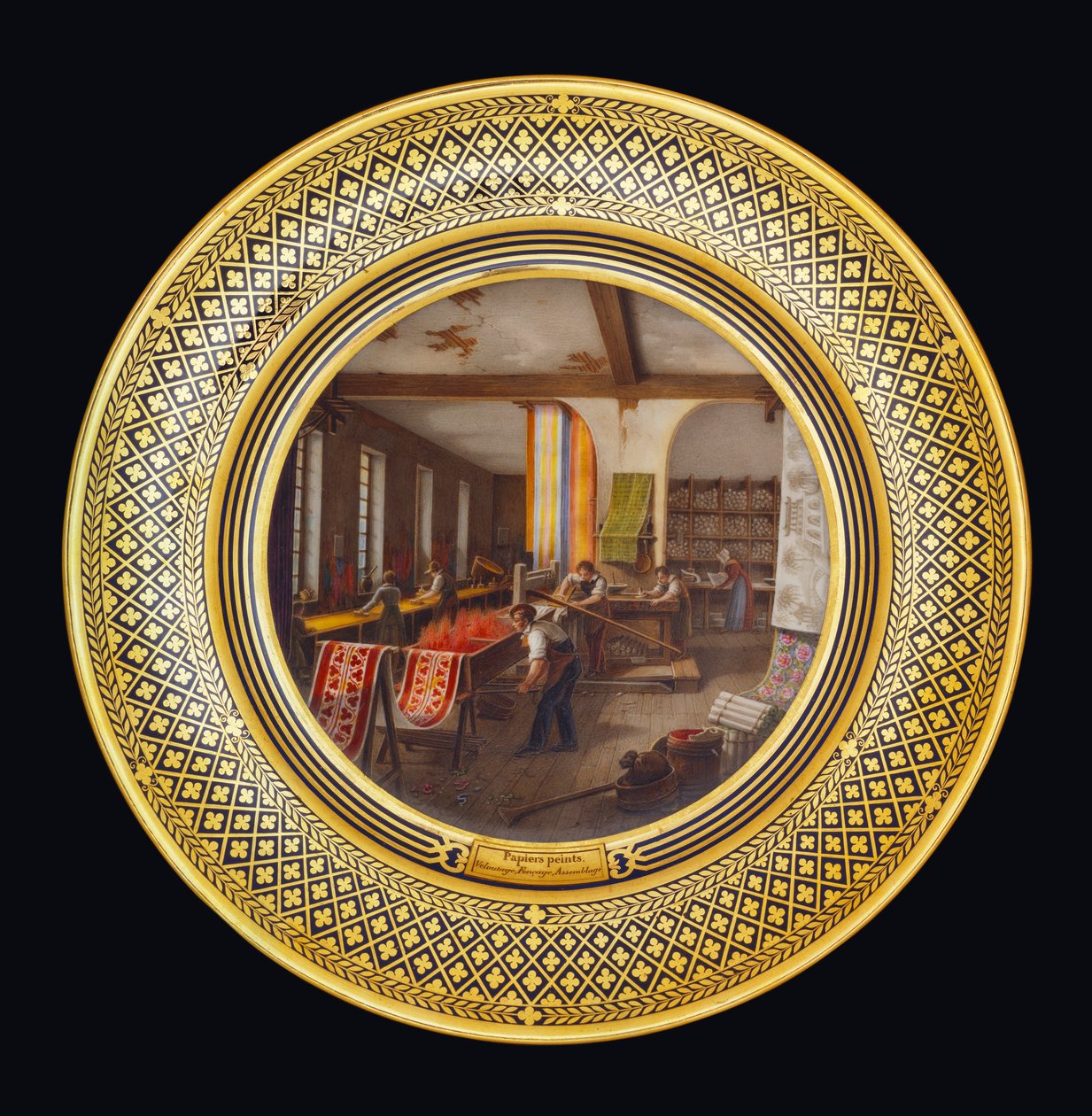 ウォールペーパー、c.1820-35 作： ジャン・チャールズ・デベリー