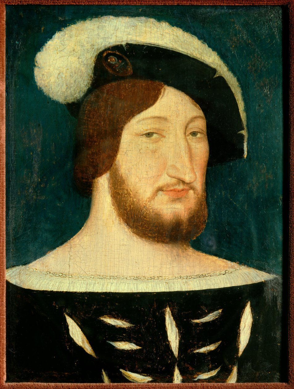 フランス王フランソワ1世（1494～1547年）の肖像。ジャン・クルエ（1485-1541）による絵画 作： ジャン・クルーエ