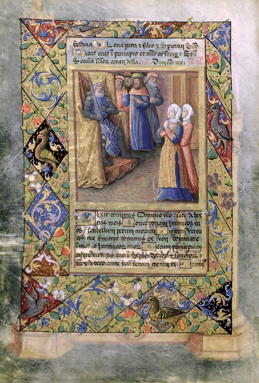 ラットさんQvI126 f.36v「ルイドルレアンの時間の書」からのソロモンの知恵、1490 作： ジャン・コロンブ