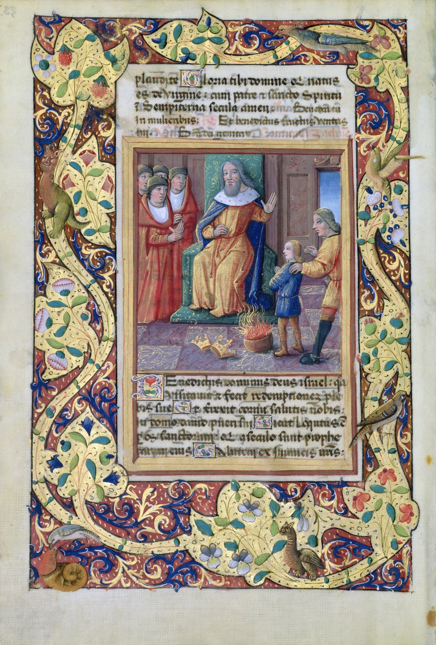 ラットさんQvI126 fol.23vジョセフがファラオの夢を解釈しました。 作： ジャン・コロンブ