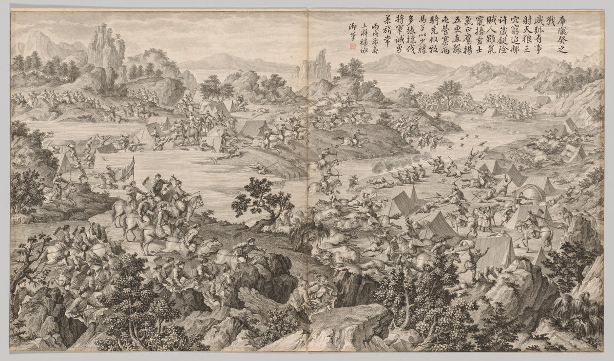 クロンクイの戦い：反逆の叫びの戦いの場面から、c。 1765-1774。 作： ジャン・ダマシーン・サルスティ