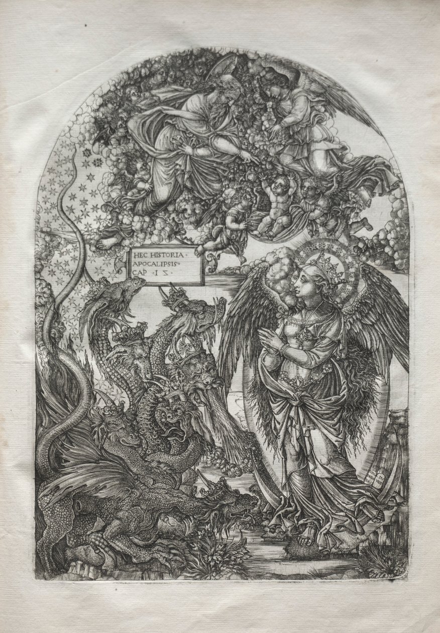 黙示録：聖ミカエルとドラゴン、1546-1556年。 作： ジャン・デュベット