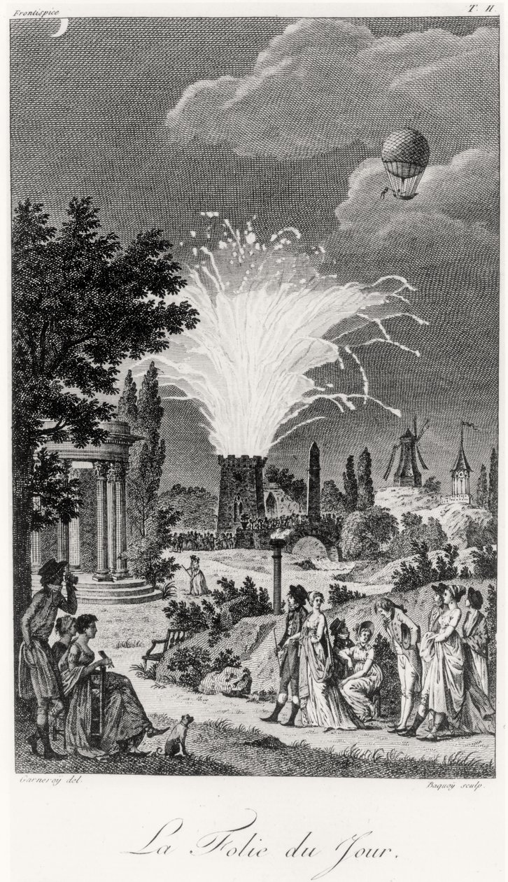 チボリ公園の花火大会、1826年頃 作： ジャン・フランソワ・ガルネレー
