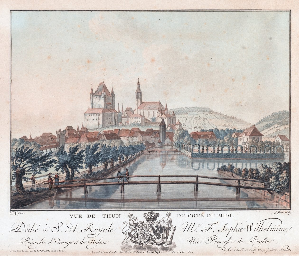 コート・デュ・ミディのトゥーン風景、1770-1780年頃。
1770-1780年 (エングレーヴィング) 作： ジャン・フランソワ・I・ミレー