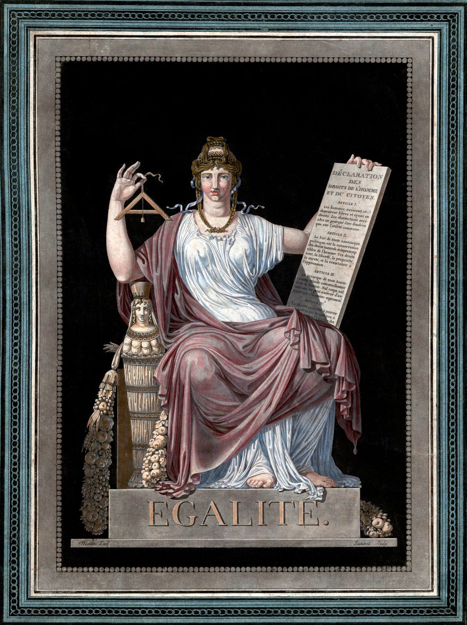 Equality - Jean Francois (Jean-Francois) Janinet (1752-1814) の彫刻 - Allegorie de l