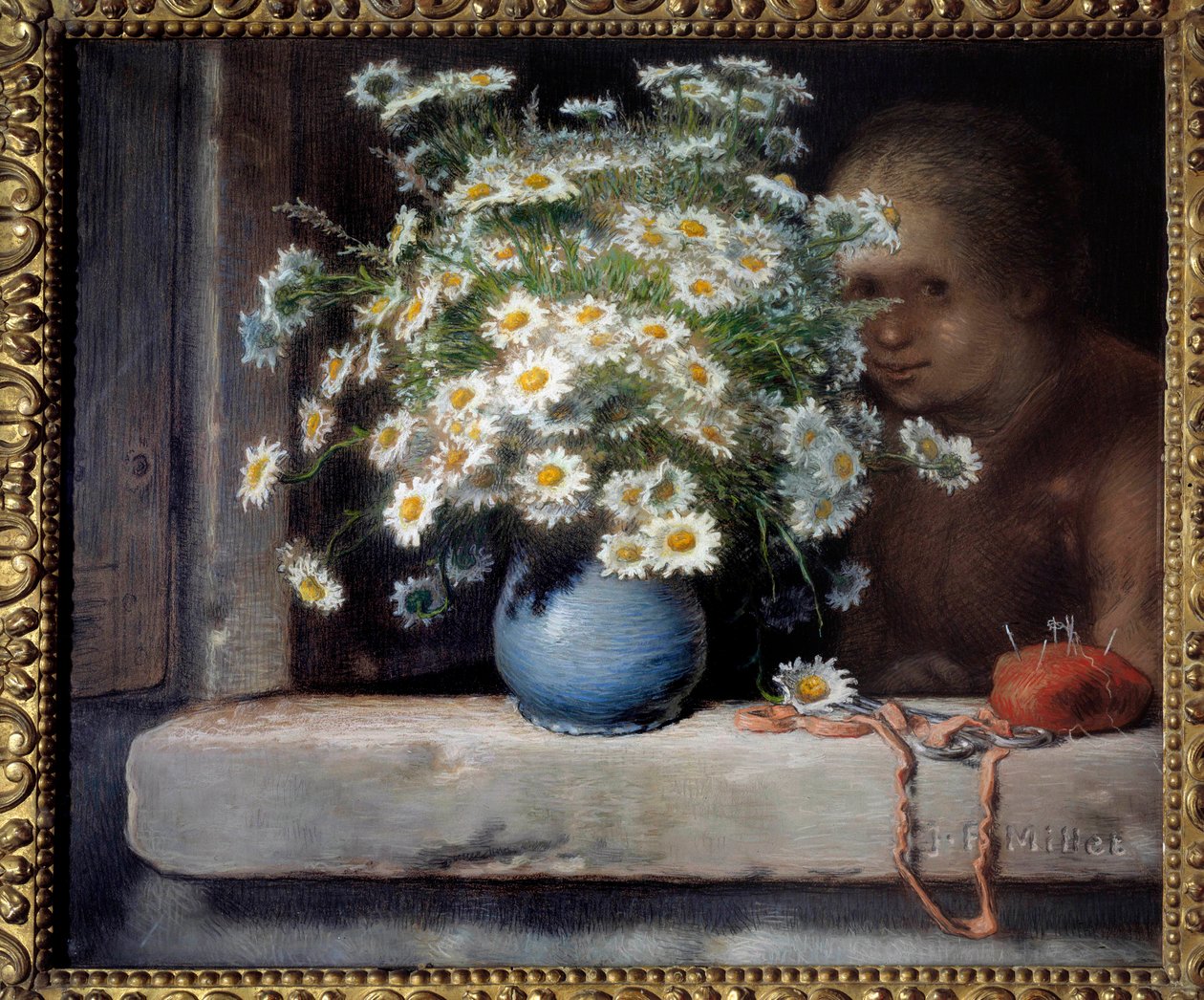 Le bouquet de daisies パステル画 ジャン・フランソワ・ミレー（1814