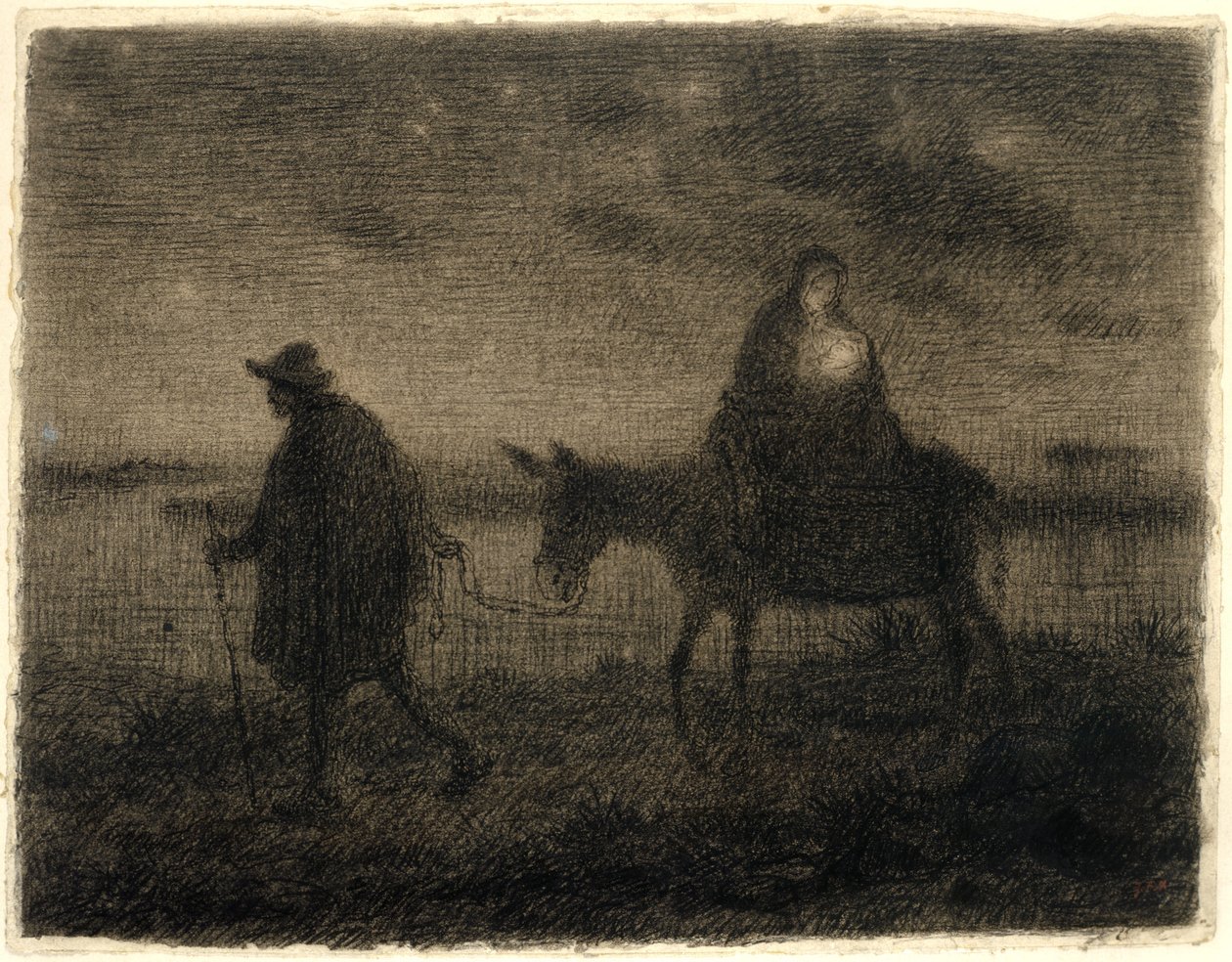 エジプトへの飛行、1864年 作： ジャン・フランソワ・ミレー