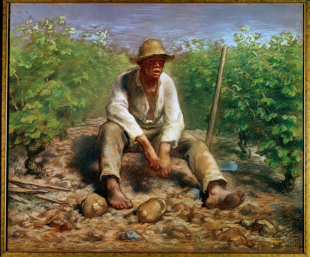 醸造家 ジャン・フランソワ・ミレー（1814-1875）の絵画 19世紀 ハーグRijksmuseum 作： ジャン・フランソワ・ミレー