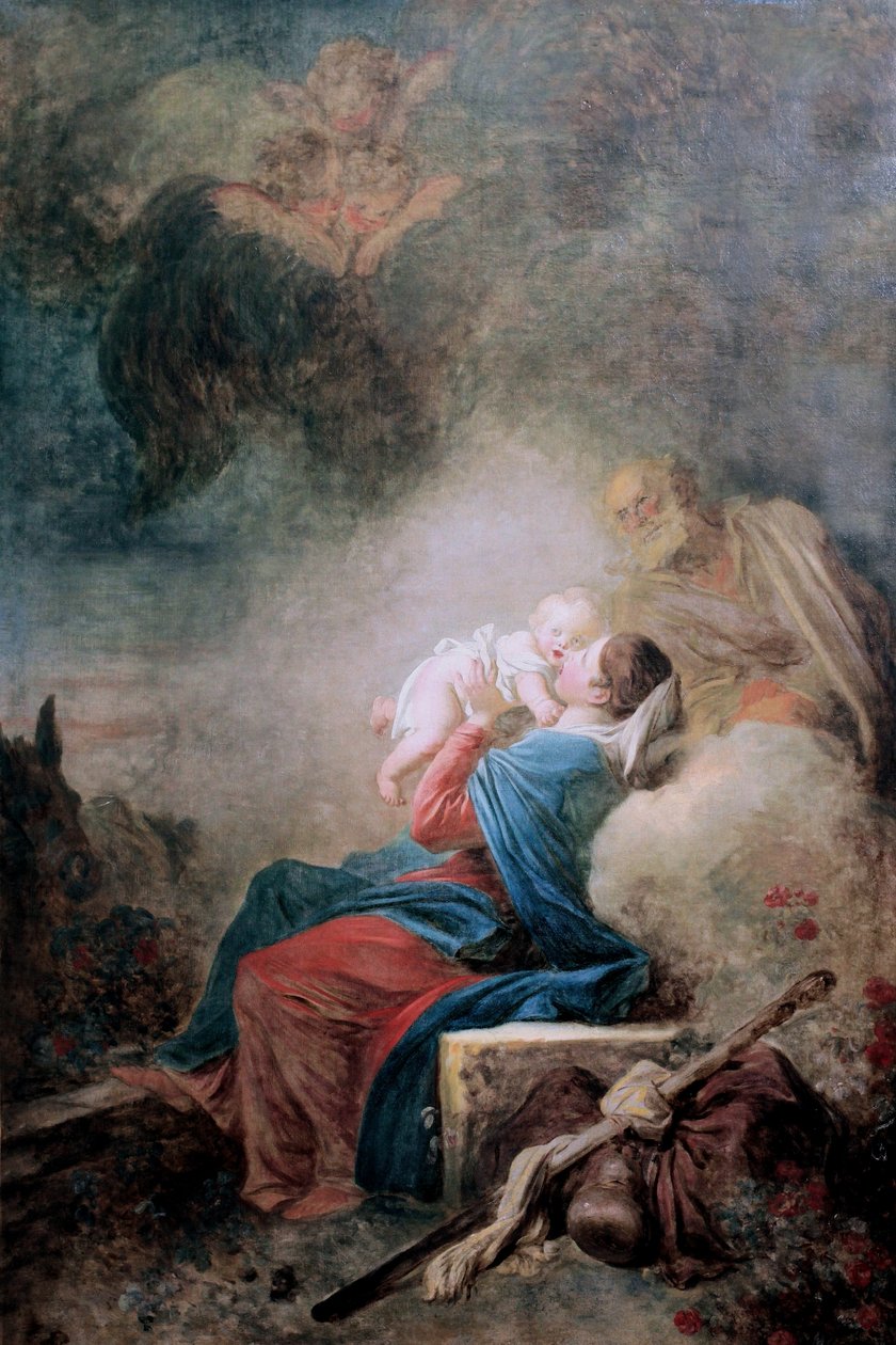 フランス語：Le Repos de la Sainte Famille 作： ジャン・ホノレ・フラゴナール