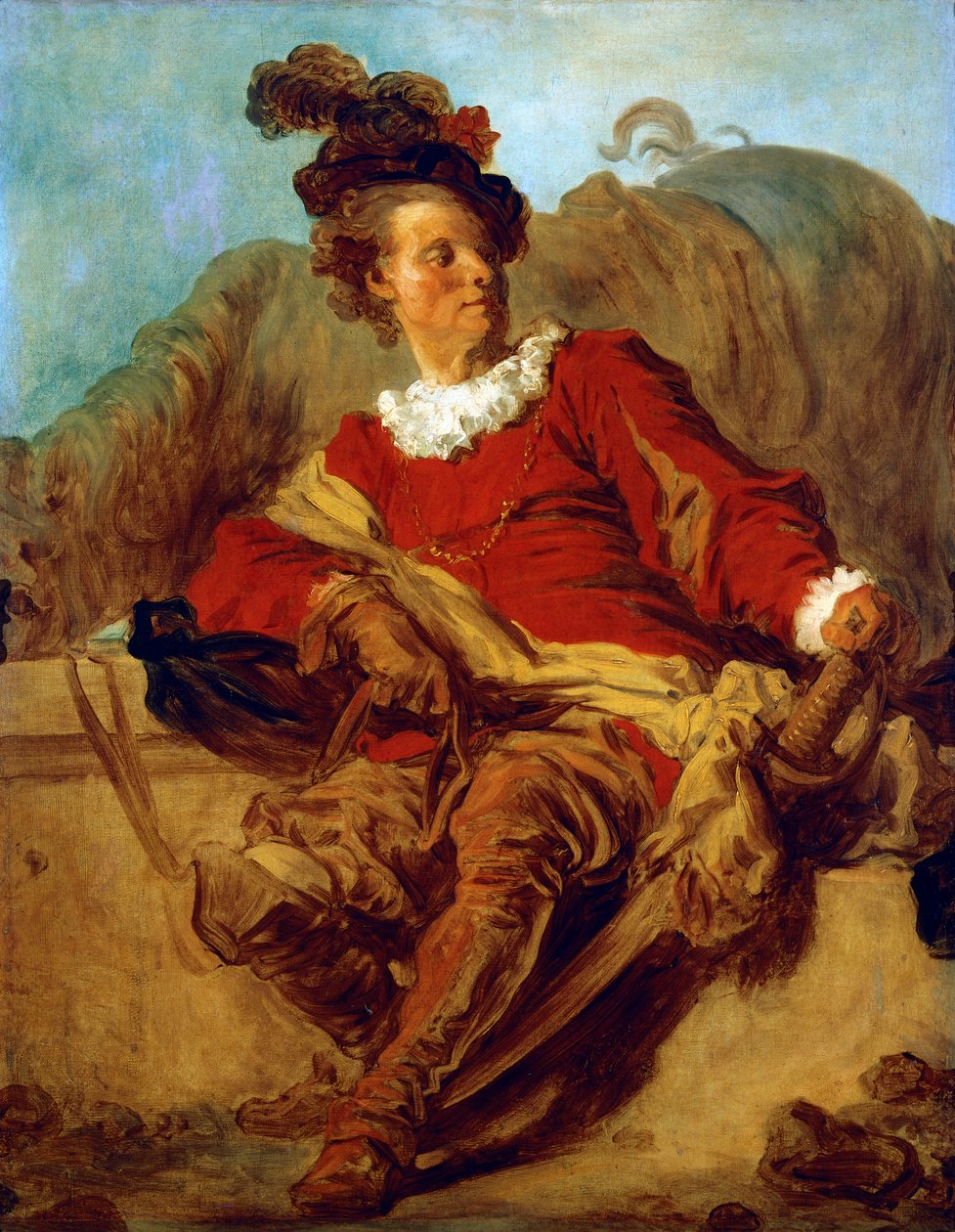 ジャン オノレ フラゴナール (1732-1806) 作、スペイン風の服装をしたサン ノン修道院長 作： ジャン・ホノレ・フラゴナール