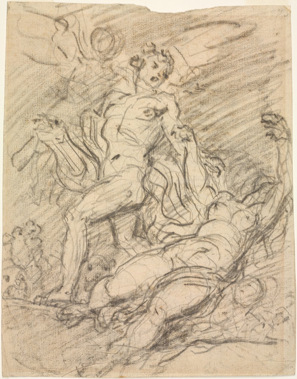 Orpheus and Eurydice recto、c。 1761。 作： ジャン・ホノレ・フラゴナール